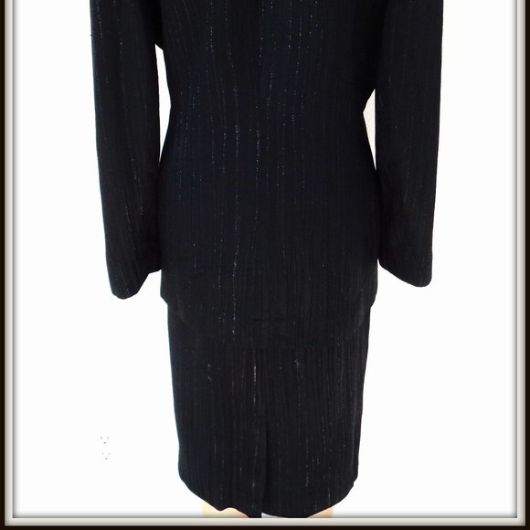 CLAUDE PATRICK PARIS LADIES VINTAGE LONG COAT SKIRT STUNNING SUIT MADE IN FRANCE - Picture 15 of 16